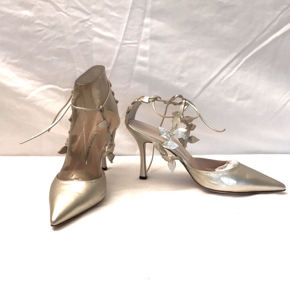 Manolo Blanik 39 EU Metallic/Pale Gold - C Bolaba DIAREK 90 BAG